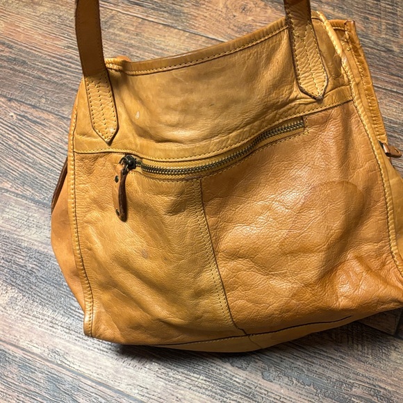 American Leather Company Tan Woven Tote - Picture 3 of 8